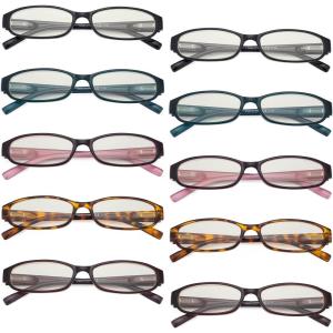 imageEyekepper 5 Pack Computer Glasses Digital Eye Strain Prevention Blue Light Filter Reading Glasses Amber Tinted 00010 Pack Mix  Uvr9104k