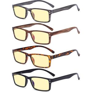 imageEyekepper Spring Hinge 5pack Retro Style Reading Glasses Sunshine Readers Grey LensBlue Light Blockingb604 Pairs