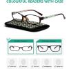 imageEyekepper 3 Pack Blue Light Blocking Reading Glasses Crystal Clear Computer Readers Amber Tinted 1003 Pack Beautiful Pattern