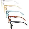 imageEyekepper 5Pack Patterned Reading Glasses Spring Hinges Rectangular Reader Eyeglasses for Women ReadingBlue Light Blockingb605 Pairs