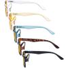 imageEyekepper 5Pack Patterned Reading Glasses Spring Hinges Rectangular Reader Eyeglasses for Women ReadingBlue Light Blockingb905 Pairs