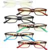 imageEyekepper 6pack Reading Glasses Blue Light Blocking Amber Tinted 100Blue Light Blockingb406 Pairs