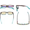 imageEyekepper 6pack Reading Glasses Blue Light Blocking Amber Tinted 100Blue Light Blockingb606 Pairs