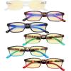 imageEyekepper 6pack Reading Glasses Blue Light Blocking Amber Tinted 100Blue Light Blockingb606 Pairs