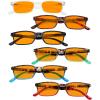 imageEyekepper 6pack Reading Glasses Blue Light Blocking Orange Tinted 100Blue Light Blockingb986 Pairs