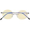 imageEyekepper Titanium Rimless Orange Tinted Lenses Computer Reading Glasses Readers Men WomenLens Width 47mmbb60 Lensgunmetal