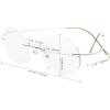 imageEyekepper Titanium Rimless Orange Tinted Lenses Computer Reading Glasses Readers Men WomenLens Width 47mmblack