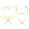 imageEyekepper Titanium Rimless Orange Tinted Lenses Computer Reading Glasses Readers Men WomenLens Width 47mmgold