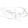 imageEyekepper Titanium Rimless Orange Tinted Lenses Computer Reading Glasses Readers Men WomenLens Width 47mmgunmetal