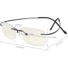 imageEyekepper Titanium Rimless Orange Tinted Lenses Computer Reading Glasses Readers Men WomenLens Width 51mmgold