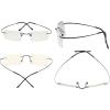 imageEyekepper Titanium Rimless Orange Tinted Lenses Computer Reading Glasses Readers Men WomenLens Width 51mmgunmetal