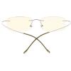 imageEyekepper Titanium Rimless Orange Tinted Lenses Computer Reading Glasses Readers Men WomenLens Width 51mmsilver