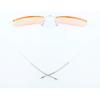 imageEyekepper Titanium Rimless Orange Tinted Lenses Computer Reading Glasses Readers Men WomenLens Width 51mmsilver
