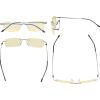 imageEyekepper Titanium Rimless Orange Tinted Lenses Computer Reading Glasses Readers Men WomenLens Width 54mmbb60 Lensgunmetal