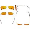 imageEyekepper Titanium Rimless Orange Tinted Lenses Computer Reading Glasses Readers Men WomenLens Width 54mmbb98 Lensgold
