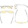 imageEyekepper Titanium Rimless Orange Tinted Lenses Computer Reading Glasses Readers Men WomenLens Width 55mmbb60 Lensblack