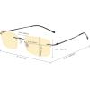imageEyekepper Titanium Rimless Orange Tinted Lenses Computer Reading Glasses Readers Men WomenLens Width 55mmbb60 Lensgold