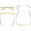 imageEyekepper Titanium Rimless Orange Tinted Lenses Computer Reading Glasses Readers Men WomenLens Width 55mmbb60 Lensgunmetal
