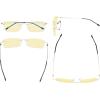 imageEyekepper Titanium Rimless Orange Tinted Lenses Computer Reading Glasses Readers Men WomenLens Width 55mmbb60 Lenssilver