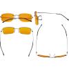 imageEyekepper Titanium Rimless Orange Tinted Lenses Computer Reading Glasses Readers Men WomenLens Width 55mmbb98 Lensgunmetal