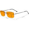 imageEyekepper Titanium Rimless Orange Tinted Lenses Computer Reading Glasses Readers Men WomenLens Width 55mmbb98 Lenssilver