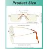 imageEyekepper Titanium Rimless Orange Tinted Lenses Computer Reading Glasses Readers Men WomenLens Width 55mmgold