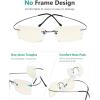 imageEyekepper Titanium Rimless Orange Tinted Lenses Computer Reading Glasses Readers Men WomenLens Width 55mmgunmetal