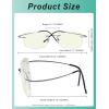 imageEyekepper Titanium Rimless Orange Tinted Lenses Computer Reading Glasses Readers Men WomenLens Width 55mmgunmetal