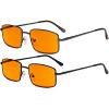 imageEyekepper 3 Pack Reading Glasses Blue Light Blocking Metal Frame Computer Eyeglasses Yellow Tinted  050Blue Light Blockingb982 Pairs
