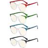 imageEyekepper 4pack Round Reading Glasses Blue Light Blocking Women Yellow Tinted 300Blue Light Blockingb404 Pairs