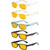 imageEyekepper 5Pack Patterned Reading Glasses Spring Hinges Rectangular Reader Eyeglasses for Women ReadingBlue Light Blockingb905 Pairs