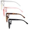 imageEyekepper 3 Pack Yellow Tinted Filter Lens Classic SemiRim Reading Glasses Blue Light Blocking Computer Eyeglasses 125C4 Pack Mix