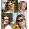 imageEyekepper 3 Pack Yellow Tinted Filter Lens Classic SemiRim Reading Glasses Blue Light Blocking Computer Eyeglasses 125C4 Pack Mix
