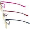 imageEyekepper 3 Pack Yellow Tinted Filter Lens Classic SemiRim Reading Glasses Blue Light Blocking Computer Eyeglasses 125D3 Pack Mix
