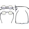 imageEyekepper Computer Reading Glasses Blue Light Filter Glasses Small Round Blocking Readers Reading with Spring Hinges  Tortoise 250BlueTortoisebb40 Lens