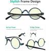 imageEyekepper Computer Reading Glasses Blue Light Filter Glasses Small Round Blocking Readers Reading with Spring Hinges  Tortoise 250BlueTortoisebb40 Lens