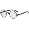 imageEyekepper Computer Reading Glasses Blue Light Filter Glasses Small Round Blocking Readers Reading with Spring Hinges  Tortoise 250BlueTortoisebb40 Lens