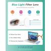 imageEyekepper Computer Reading Glasses Blue Light Filter Glasses Small Round Blocking Readers Reading with Spring Hinges  Tortoise 250BrownTortoisebb40 Lens