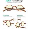 imageEyekepper Computer Reading Glasses Blue Light Filter Glasses Small Round Blocking Readers Reading with Spring Hinges  Tortoise 250BrownTortoisebb40 Lens