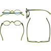 imageEyekepper Computer Reading Glasses Blue Light Filter Glasses Small Round Blocking Readers Reading with Spring Hinges  Tortoise 250Greenbb40 Lens
