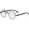 imageEyekepper Computer Reading Glasses Blue Light Filter Glasses Small Round Blocking Readers Reading with Spring Hinges  Tortoise 250GreyTortoisebb40 Lens