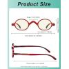 imageEyekepper Computer Reading Glasses Blue Light Filter Glasses Small Round Blocking Readers Reading with Spring Hinges  Tortoise 250Redbb40 Lens