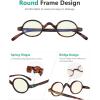 imageEyekepper Computer Reading Glasses Blue Light Filter Glasses Small Round Blocking Readers Reading with Spring Hinges  Tortoise 250Tortoisebb40 Lens
