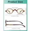 imageEyekepper Computer Reading Glasses Blue Light Filter Glasses Small Round Blocking Readers Reading with Spring Hinges  Tortoise 250Tortoisebb40 Lens