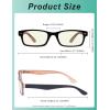 imageEyekepper Spring Hinges UV ProtectionAnti GlareAnti Blue RaysScratch Resistant Lens Computer Reading Glasses ReadersBlack Brownlight Lens