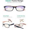 imageEyekepper Spring Hinges UV ProtectionAnti GlareAnti Blue RaysScratch Resistant Lens Computer Reading Glasses ReadersBlack Brownlight Lens