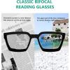 imageEyekepper Bifocal Reading Glasses Women  Stylish Bifocal Readers Clear Lens Oversize FrameBlack