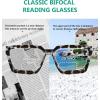imageEyekepper Bifocal Reading Glasses Women  Stylish Bifocal Readers Clear Lens Oversize FrameGrey Tortoise