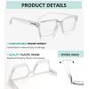 imageEyekepper Bifocal Reading Glasses Women  Stylish Bifocal Readers Clear Lens Oversize FrameTransparent