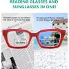imageEyekepper Bifocal Reading Glasses Women Stylish Bifocal Readers Clear Lens Oversize  Red 100RedClear Lens